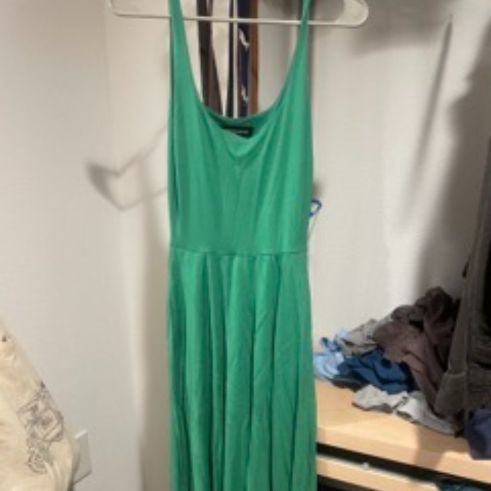 Reformation Green Midi Dress, Size S